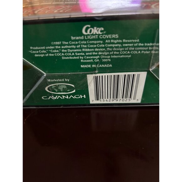 Coca-Cola Stained Glass Light Covers 6-Pack By Cavanagh Christmas Collectibles - Picture 5 of 7